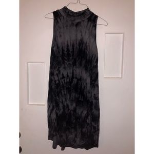 Tie Dye Highneck Sleeveless Dress